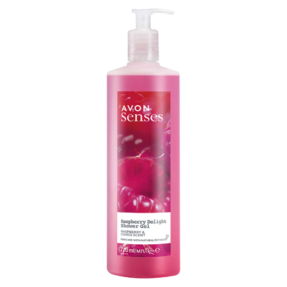 Żel pod prysznic KIR ROYALE "Malina i Czarna porzeczka" 720 ml  - Avon Naturals