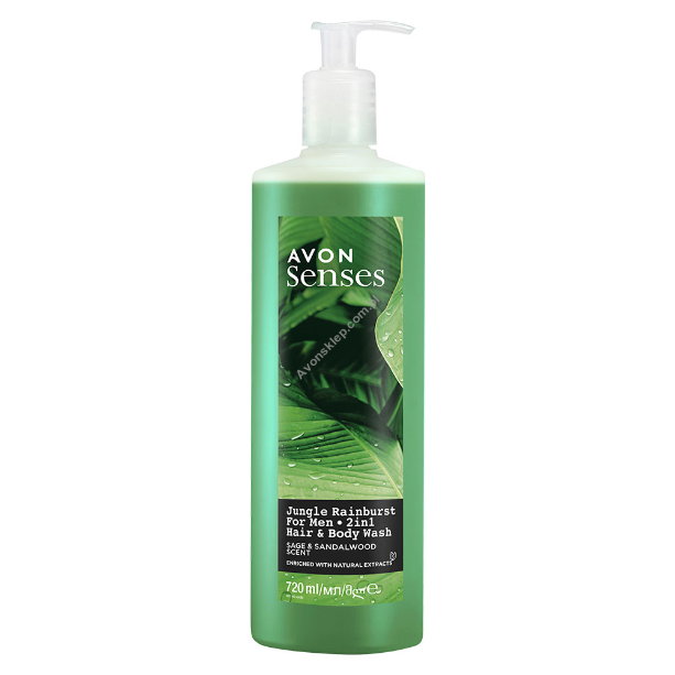 Żel do mycia ciała i włosów 2 w 1 - Amazon Jungle ( szałwia i drewno sandałowe) 720 ml