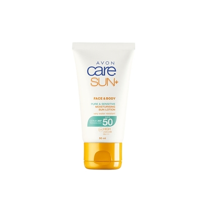 Balsam nawilżająco-ochronny dla skóry wrażliwej twarzy i ciała SPF 50  (50ml) - CARE SUN +